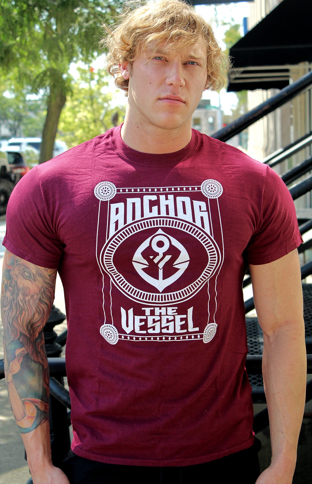 Anchor The Vessel Red Tee